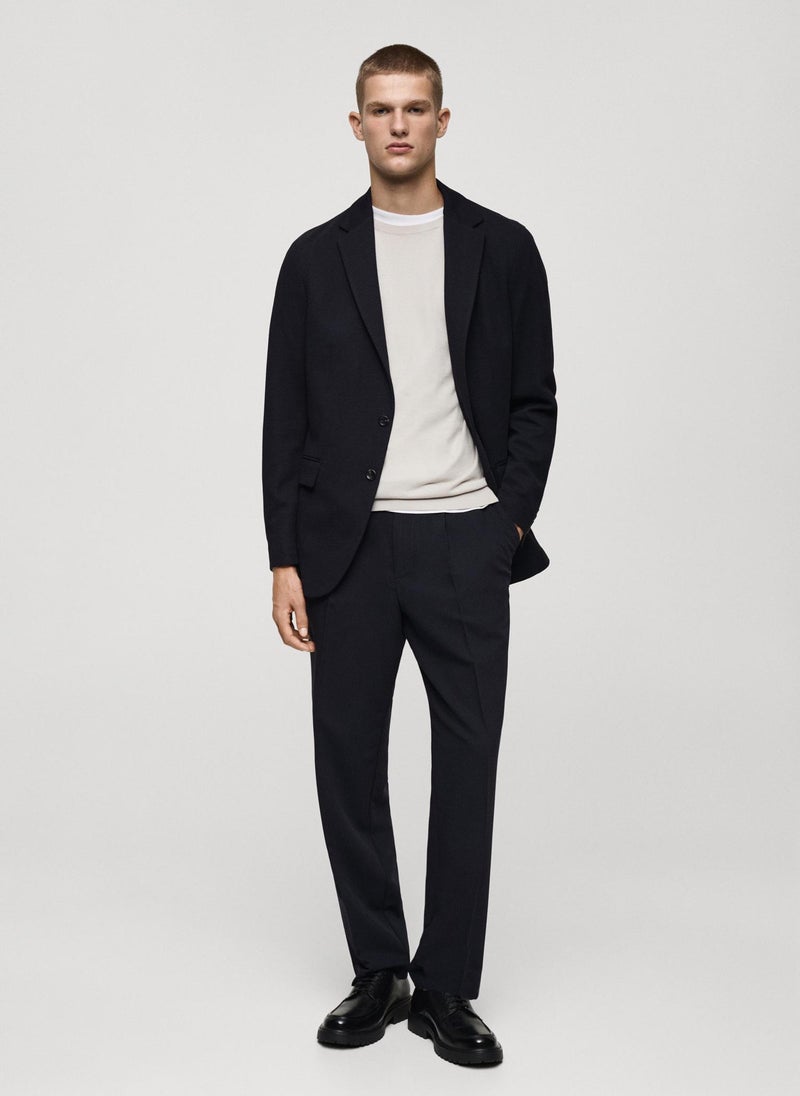 Mango Man Slim Fit Micro Structured Tailored Jacket  - Image 4