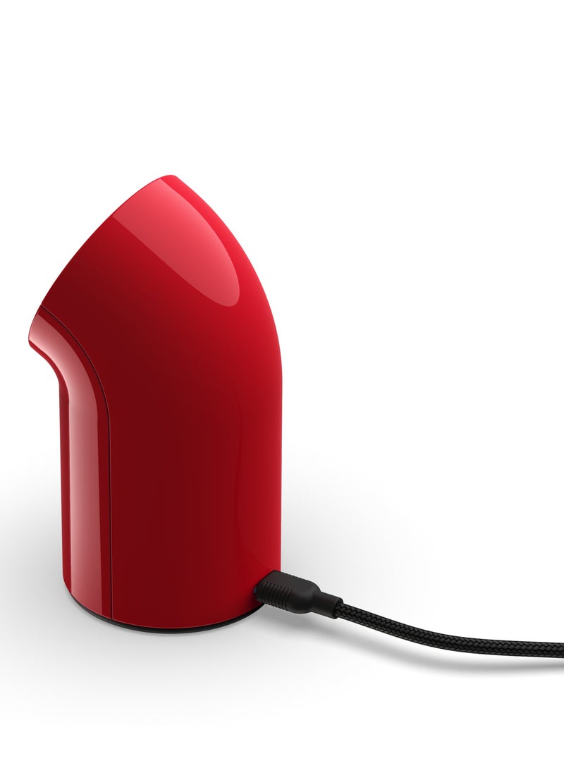 Unisynk - UNISYNK MAGNETIC WIRELESS DESK CHARGER QI2? 15W Fast Charging, Rotatable Display, Qi2 & MagSafe Compatible, Includes EU/UK/US Adapters & 2m USB-C Cable- Red - Image 1