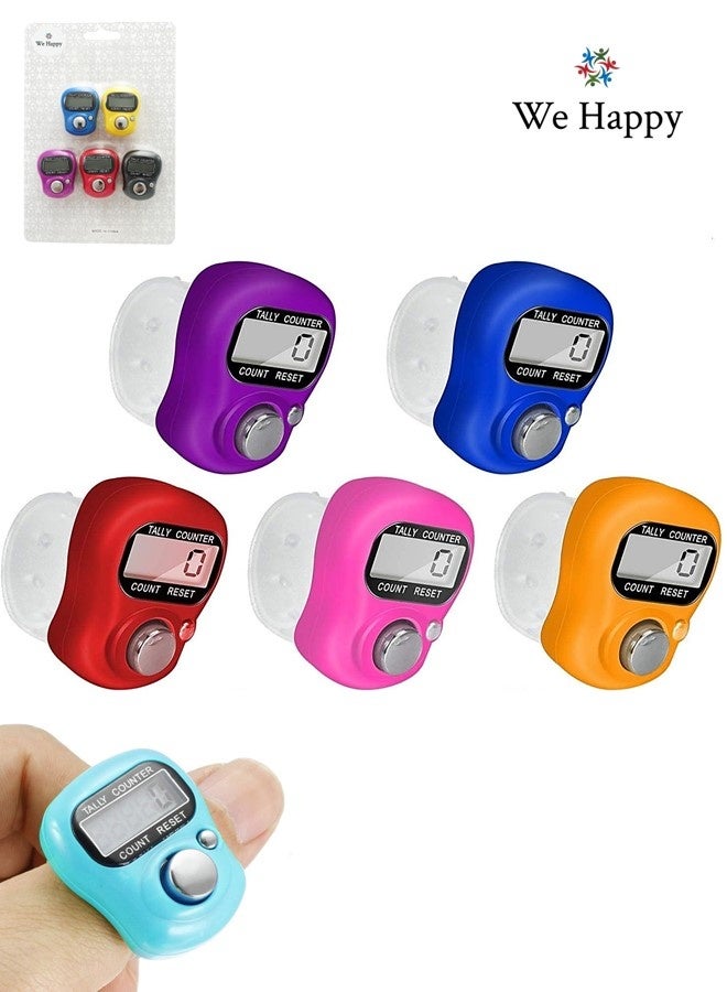 وي هابي عداد تالي تسبيح رقمي 5 قطع ، أداة عد الصلاة لشهر رمضان ، يأتي بألوان متنوعة - Image 1