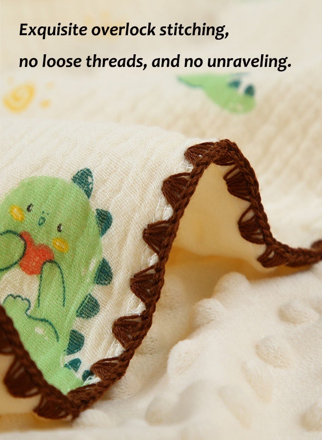 Aissiora 100x100cm Cotton baby blanket Summer baby blankets Thin baby quilt Children's blankets Children's nap blanket Infant swaddling Soft and skin-friendly Moisture-wicking - Image 3