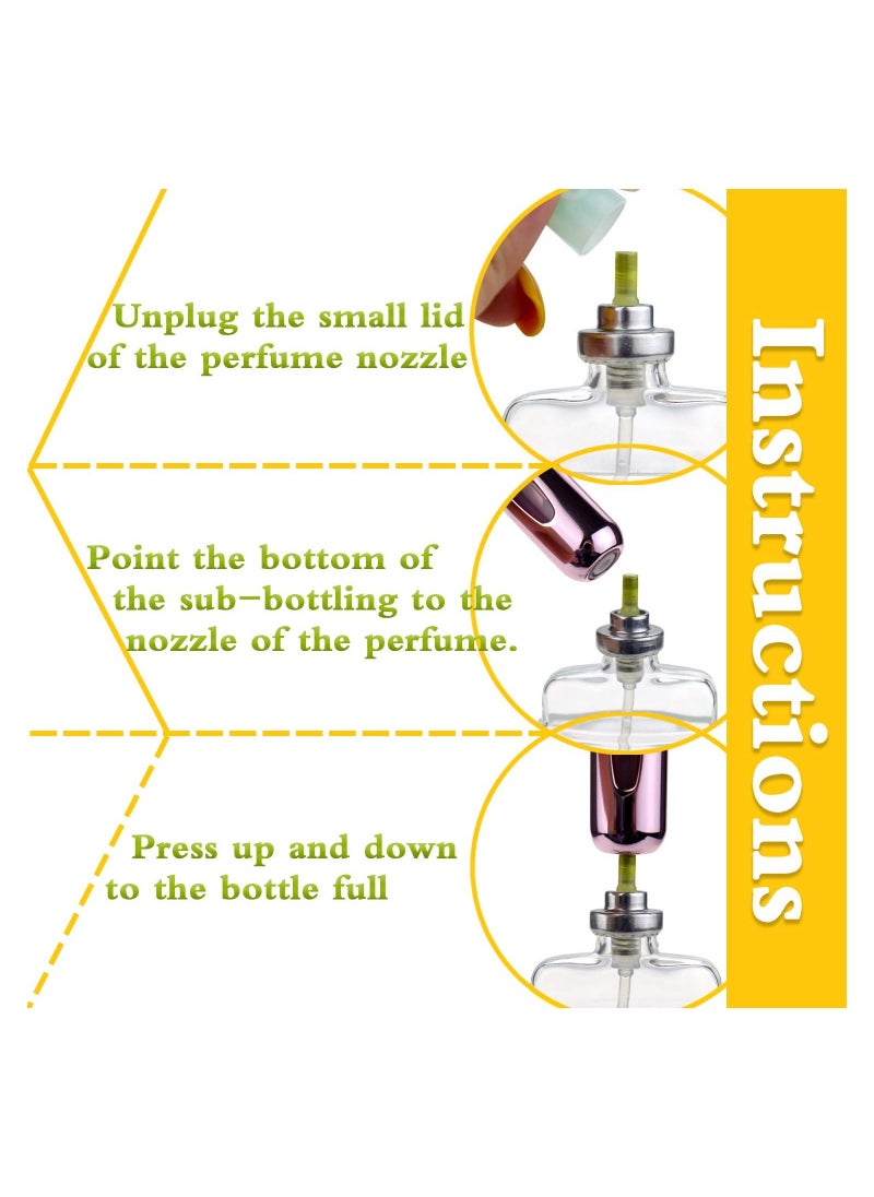 AMJ - 2 Piece Multi color Portable Mini Refillable Atomizer Perfume Bottle, Perfume Spray, Scent Pump Case, Travel Pack of 5ml (Empty Perfume Bottle) - Image 1
