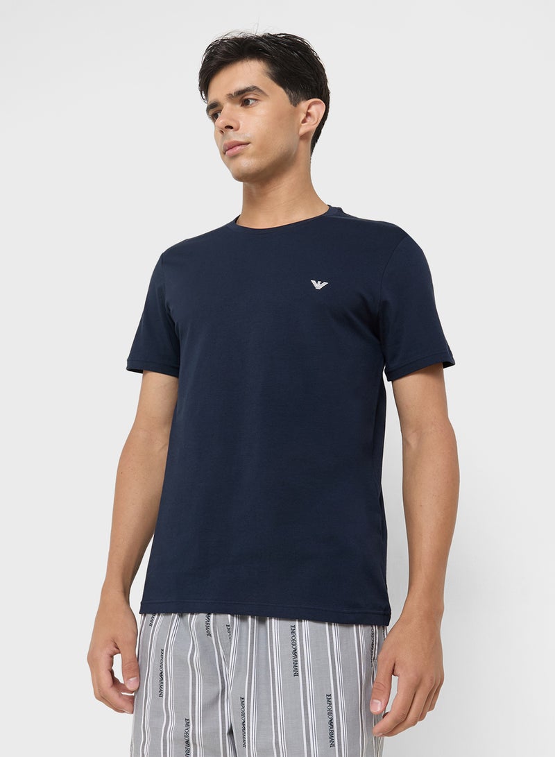 EMPORIO ARMANI 2 Pack Of Logo Crew Neck T-Shirt  - Image 3