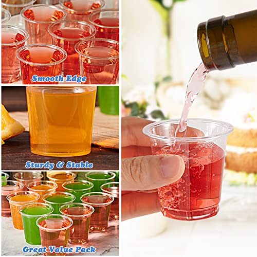 Lilymicky 900 PACK 2 oz Plastic Shot Glasses, 2 Ounce Clear Disposable Party Cups for Vodka, Whiskey, Tequila, Mini Plastic Containers for Sauce, and Sample Tasting - Image 5