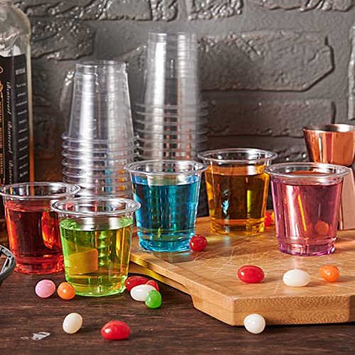Lilymicky 900 PACK 2 oz Plastic Shot Glasses, 2 Ounce Clear Disposable Party Cups for Vodka, Whiskey, Tequila, Mini Plastic Containers for Sauce, and Sample Tasting - Image 2