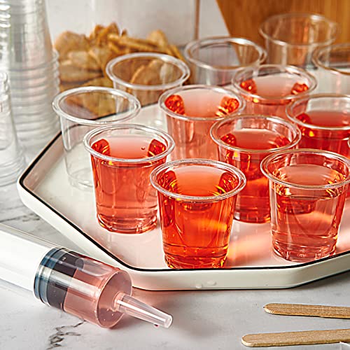Lilymicky 900 PACK 2 oz Plastic Shot Glasses, 2 Ounce Clear Disposable Party Cups for Vodka, Whiskey, Tequila, Mini Plastic Containers for Sauce, and Sample Tasting - Image 4
