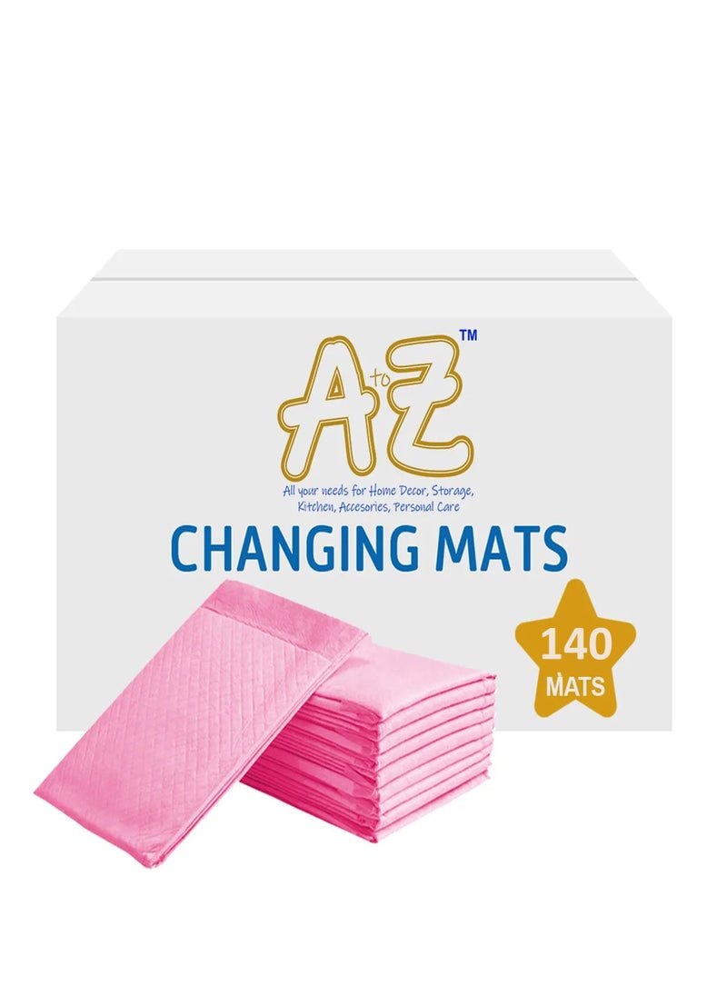 A TO Z A To Z - Disposable Changing mats (45x60cm) Large, Pack Of 140 - Pink  - Image 1