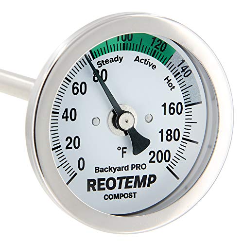 REOTEMP Backyard Pro Compost Thermometer, with PDF Composting Guide (0-200 Fahrenheit) (24 Inch Stem) - Image 1