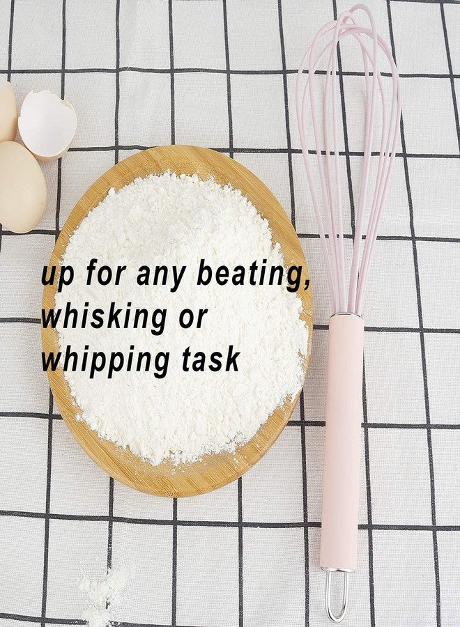 GorGin high temperature and easy to clean silicone whisk, wisk,stirrer, 10 inch, grip good grip design for Blending Whisking Beating Stirring Cooking Baking (1 Pack | Pink) - Image 5