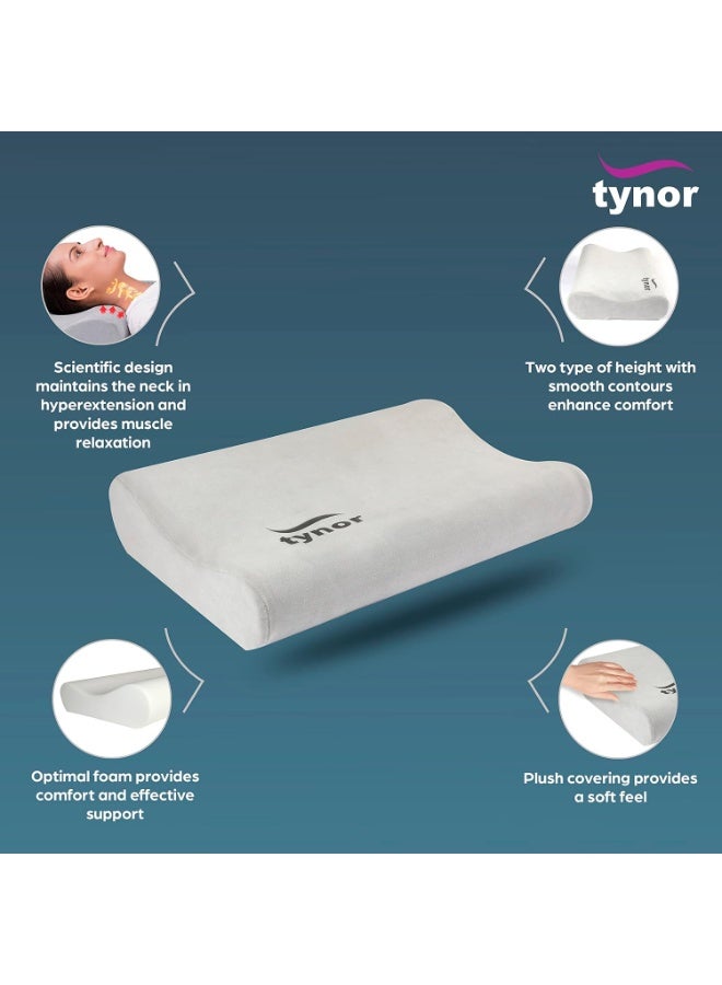 Tynor Contoured Cervical Pillow, Grey, Universal Size - Image 2