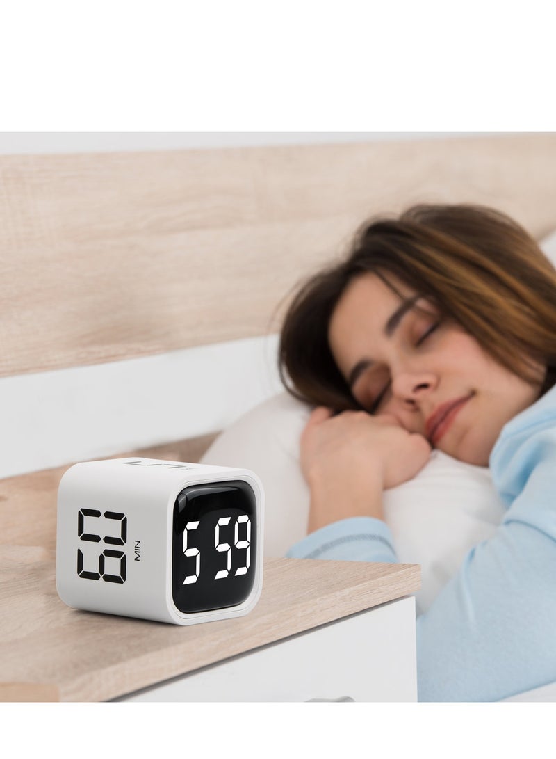 Digital Cube Timer, Gravity Sensor, Flip Timer, Pomodoro Timer with Mute Vibrations Sound Alarms, LED Display Timer with Positive Timing and Countdown Time Management Tool for Study, Sports - Image 5