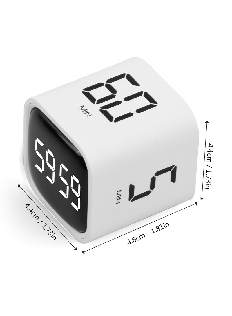 Digital Cube Timer, Gravity Sensor, Flip Timer, Pomodoro Timer with Mute Vibrations Sound Alarms, LED Display Timer with Positive Timing and Countdown Time Management Tool for Study, Sports - Image 2