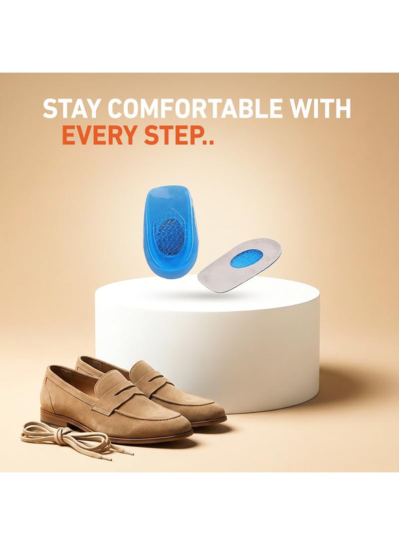 Tishta Gel Heel Pads - Shock Absorption Support for Daily Comfort and Heel Relief - Soft Gel Cushion for Walking and Long Standing -Model1-(Small) - Image 5