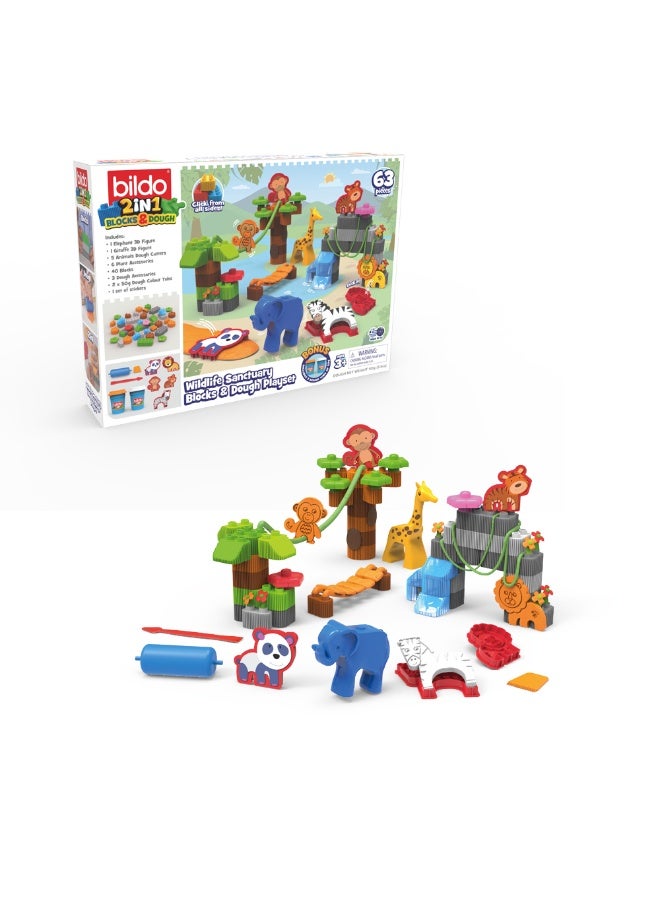 bildo Wildlife Sanctuary  Blocks &  Dough Playset - Image 1