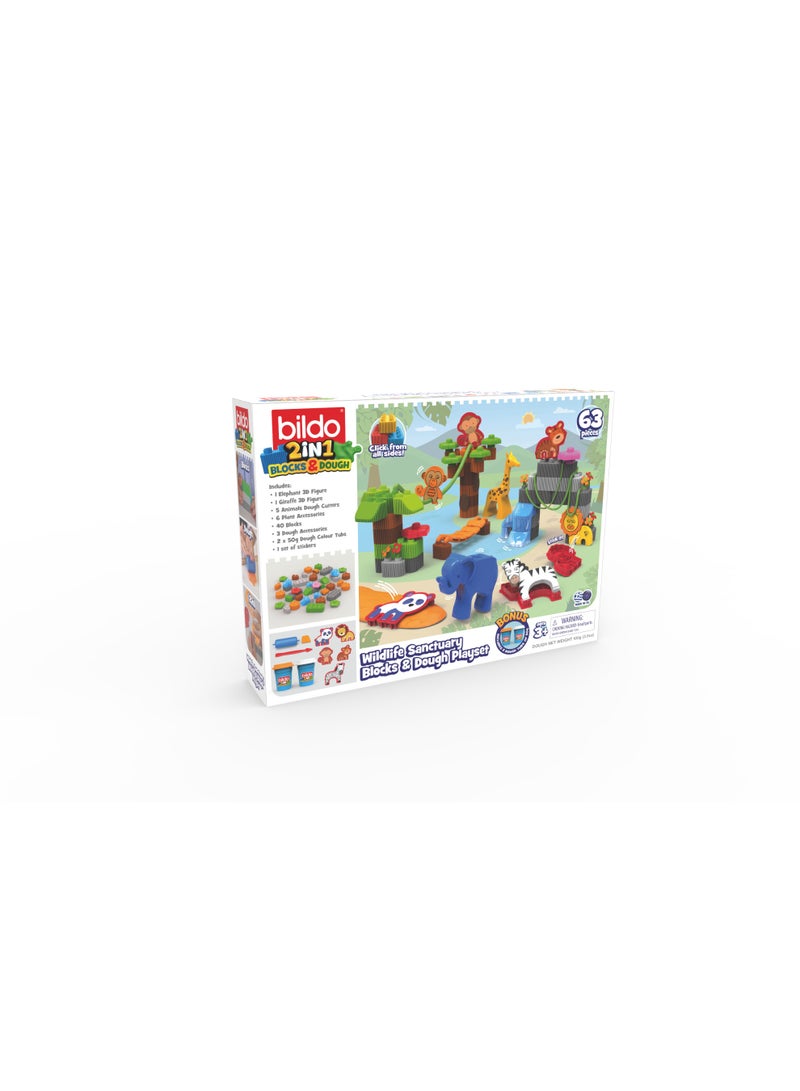 bildo Wildlife Sanctuary  Blocks &  Dough Playset - Image 2