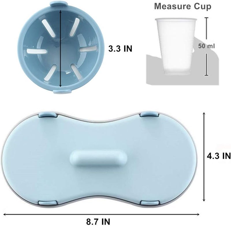KICOFIT Egg Poacher Microwavable, Egg Steam with Measure Cup Dishwashable, Egg Maker Poached Egg Steamer Kitchen Gadget - Image 4