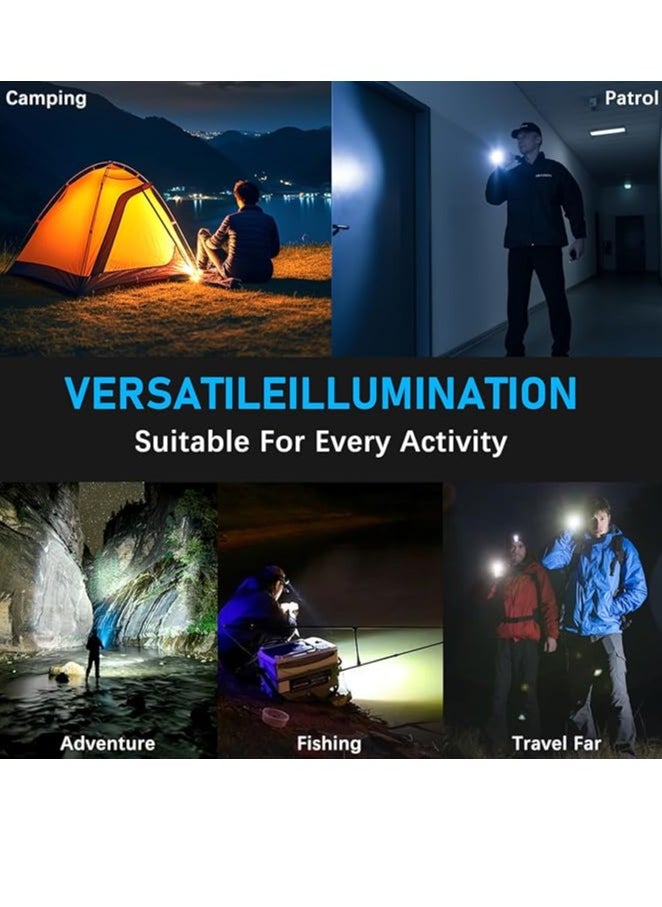 QLIGHT - Rechargeable Flashlight 990000 High Lumens, XHP70.2 Super Bright Tactical Flashlights, Led Flash lights with 5 Modes, Zoomable, Type-C, IPX65 Waterproof, Powerful Flash Light for Camping Hiking Running & Cycling - Image 1