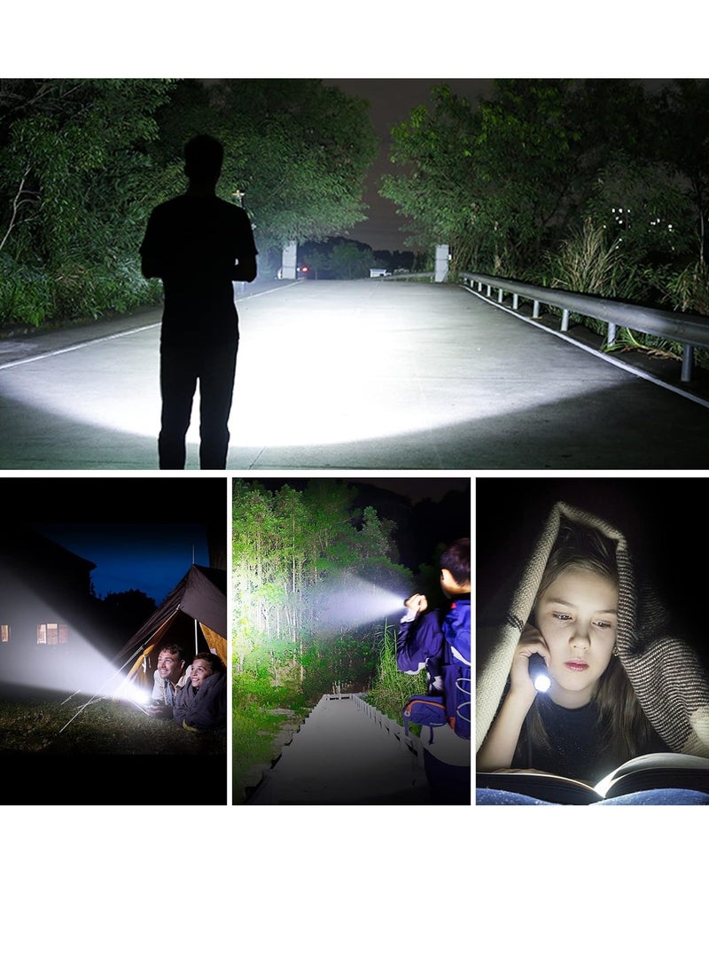 QLIGHT - Rechargeable Flashlight 990000 High Lumens, XHP70.2 Super Bright Tactical Flashlights, Led Flash lights with 5 Modes, Zoomable, Type-C, IPX65 Waterproof, Powerful Flash Light for Camping Hiking Running & Cycling - Image 1