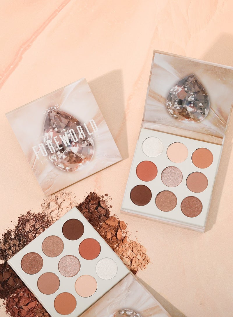 docolor 9-Color Gemstone Nude Eyeshadow Palette – Velvet Matte & Shimmer for Day-to-Night Looks  - Image 2