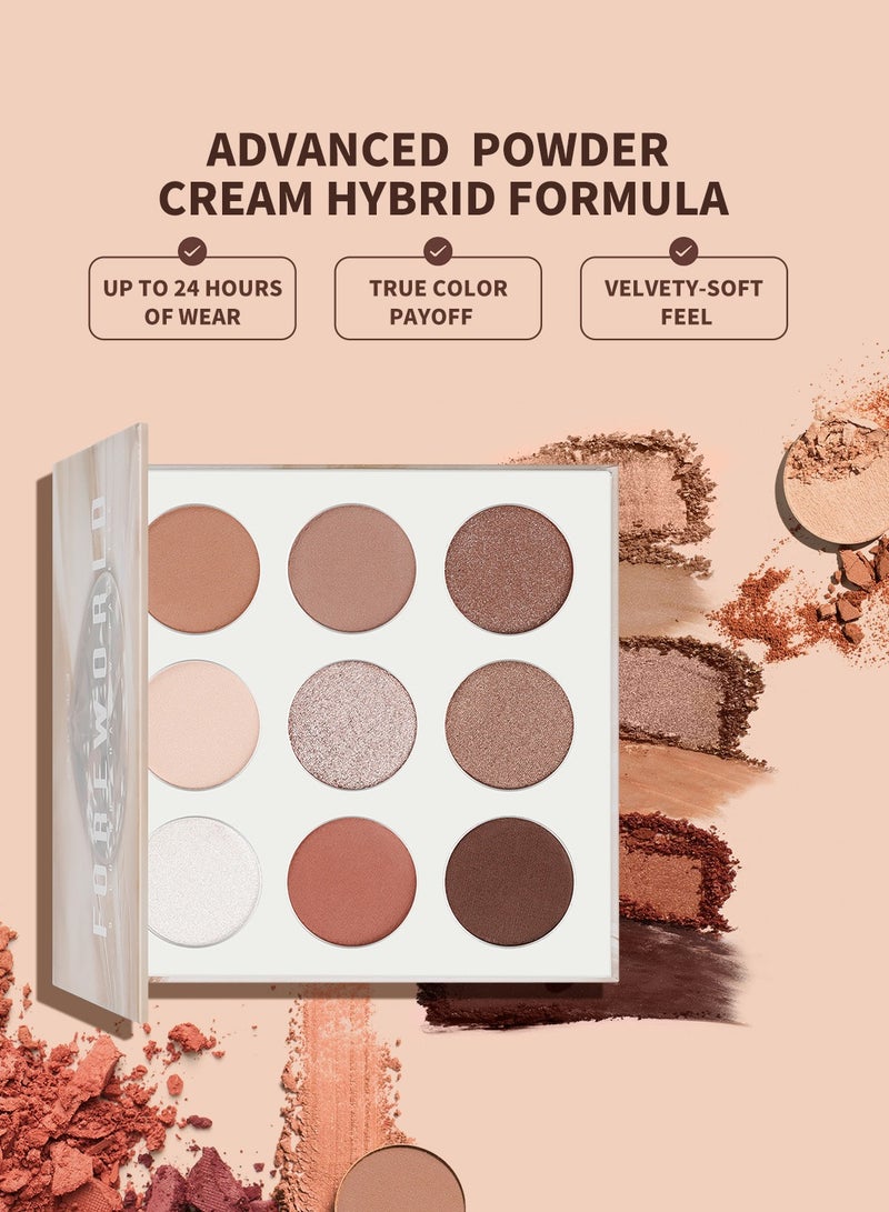 docolor 9-Color Gemstone Nude Eyeshadow Palette – Velvet Matte & Shimmer for Day-to-Night Looks  - Image 4