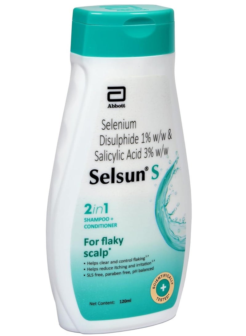 Selsun 2-in-1 Anti-Dandruff Shampoo + Conditioner 120ml - Image 2
