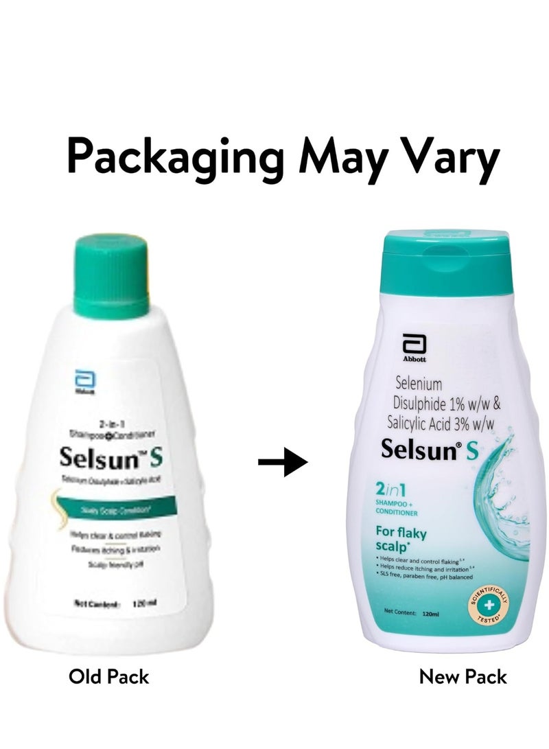 Selsun 2-in-1 Anti-Dandruff Shampoo + Conditioner 120ml - Image 3
