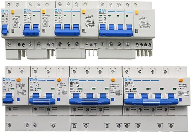 25A 4P AC400V Three Phase Overload Protection Circuit Breaker Leakage Protector - Image 1