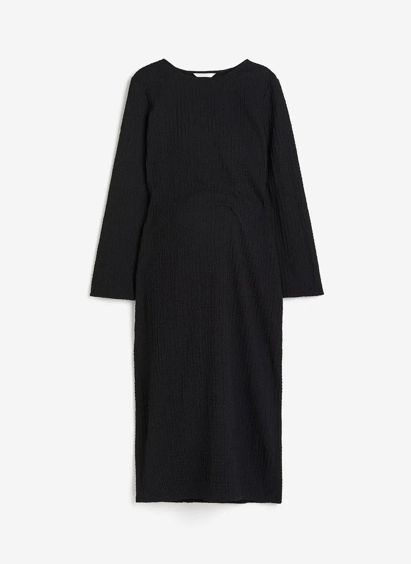 H&M Textured Knit Midi Dress