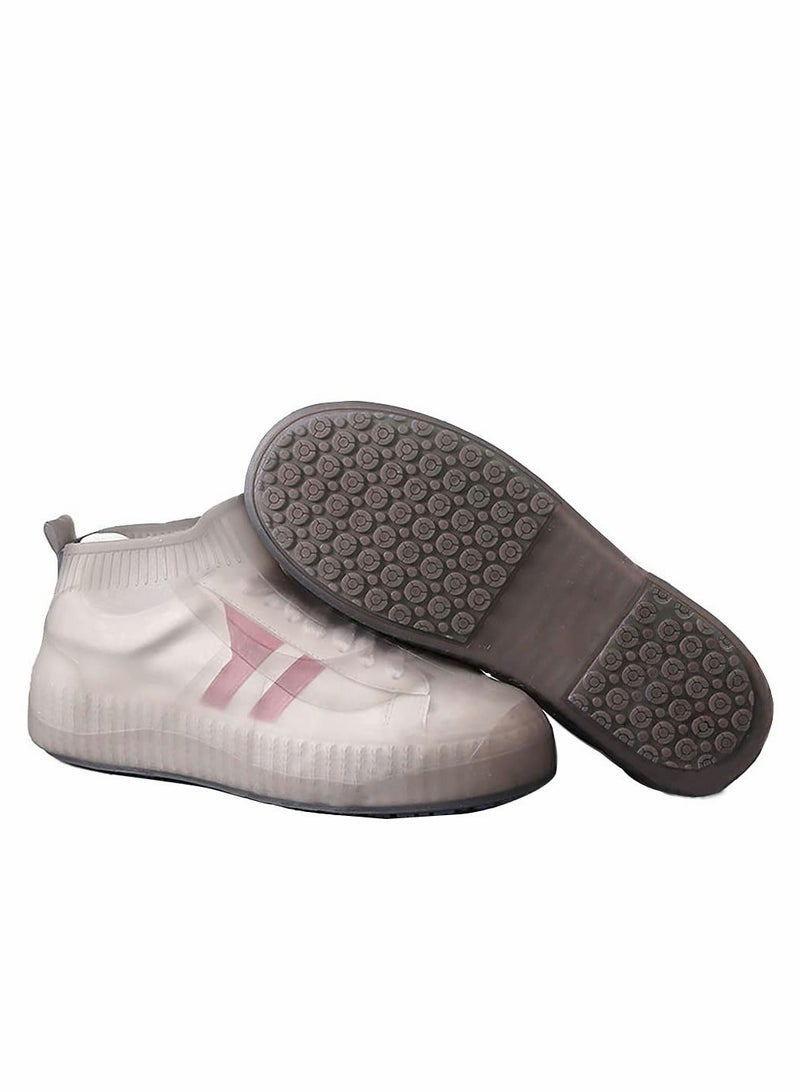 Zikra Waterproof Silicone Shoe Cover, Reusable Rain Shoe Cover, Foldable Anti-Slip Rain Shoe Cover for Men and Women Rainy Days (L) - Image 1