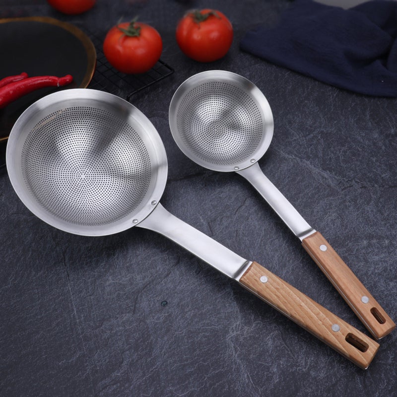 Handle Colander Stainless Steel Hot Pot Drain Spoon Noodles Spoon Kitchen Utensil for Restaurant Home (Diameter 18cm) - Image 3