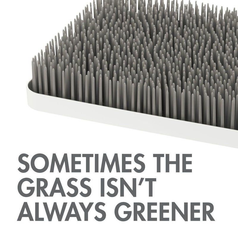 Boon Lawn Countertop Baby Bottle Drying Rack with Antimicrobial Tray - Baby Bottle Dryer and Organizer -Feeding Supplies - Gray - 13.5 x 11 x 2.5 - Image 3