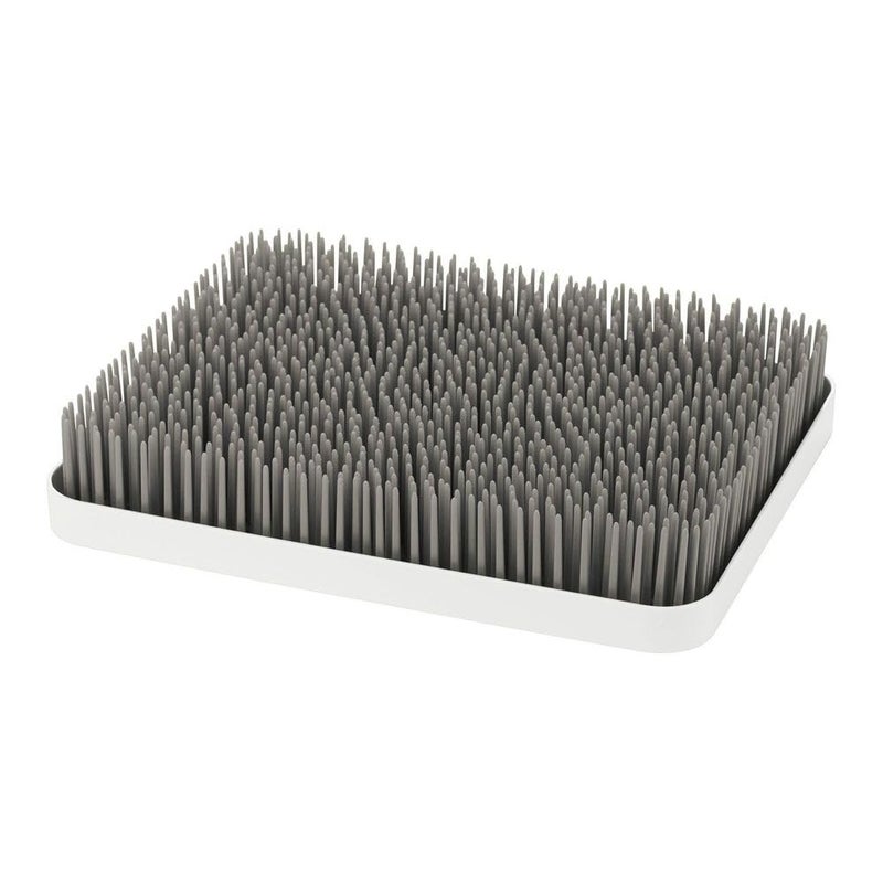 Boon Lawn Countertop Baby Bottle Drying Rack with Antimicrobial Tray - Baby Bottle Dryer and Organizer -Feeding Supplies - Gray - 13.5 x 11 x 2.5 - Image 1