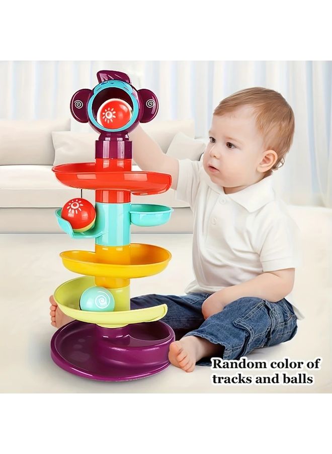 Monkey Shaped 5 Layer Rolling Ball Track Toy For Toddlers Motor Skills - Image 5