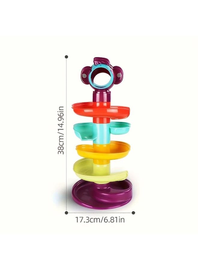 Monkey Shaped 5 Layer Rolling Ball Track Toy For Toddlers Motor Skills - Image 3