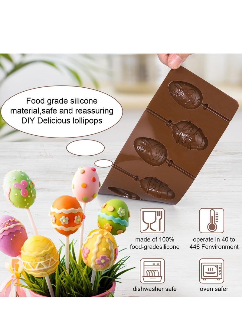 SHENYU 2 Packs Dinosaur Egg Cake Pop Moulds Kit, Candy Chocolate Bar Bakeware Pans and DIY Kitchen Molds for Birthday Celebrations Home Kitchen Dining - Image 2