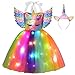 Davsolly Unicorn Costume for Girls Led Light Up Unicorn Princess Tutu Outfit for Halloween Dress Up Birthday Christmas Gifts - Image 2
