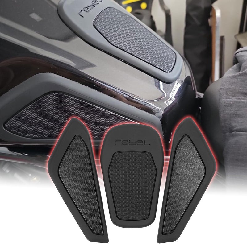 WOOGA Tank Pad Side Fuel Tank Grip Non-Slip Stickers for Honda Rebel CMX 1100 (2021-2024) - Image 1