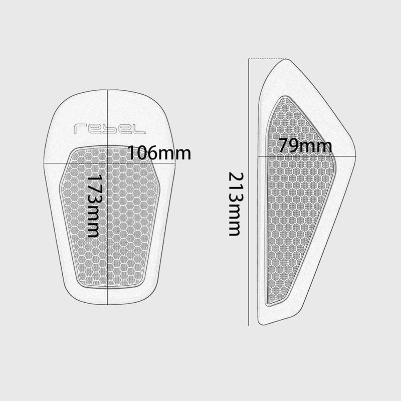 WOOGA Tank Pad Side Fuel Tank Grip Non-Slip Stickers for Honda Rebel CMX 1100 (2021-2024) - Image 4