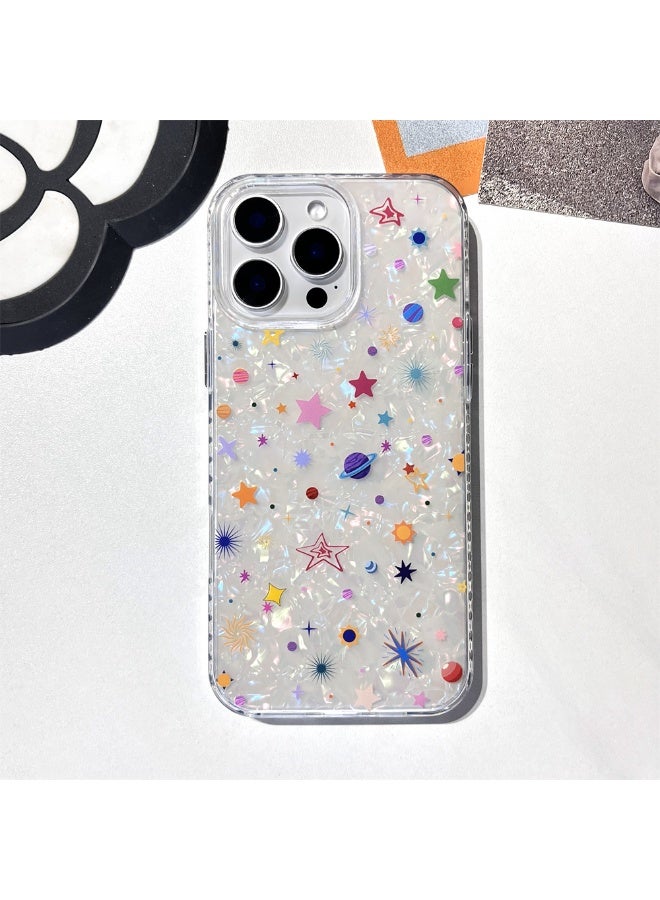 NIBEMINENT Cartoon Colorful Planet Protective TPU Case Cover For iPhone 15 Clear - Image 2
