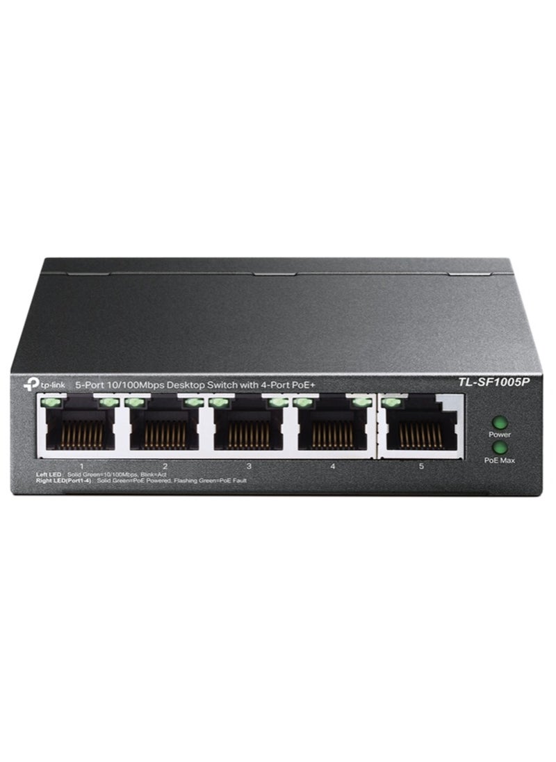 ماركة غير محددة TP-LINK 5-Port 10/100Mbps Desktop Switch with 4-Port PoE+ TL-SF1005P  - Image 2