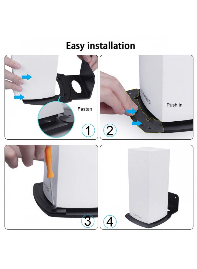 VOMENC Linksys Velop WiFi 6 Mesh Router Wall Mount Bracket Wall Mount Stand Holder,WiFi Accessories for Linksys Velop WiFi 6 MX5 with Easy Installation and Space Saving (1-Pack) - Image 3