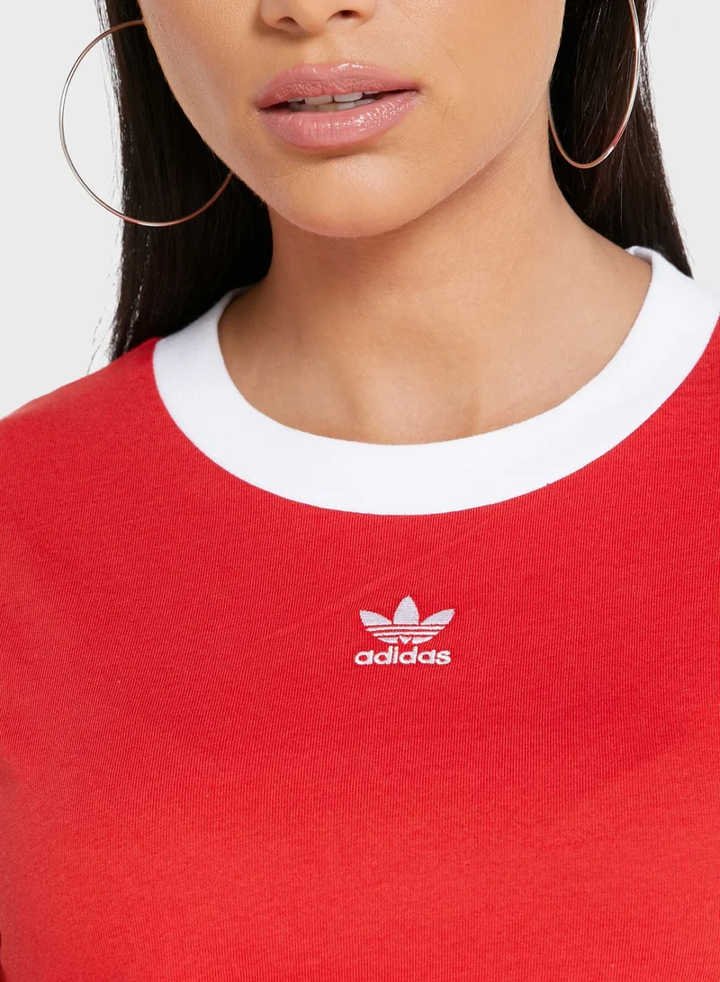 adidas Originals Logo Cropped T-Shirt