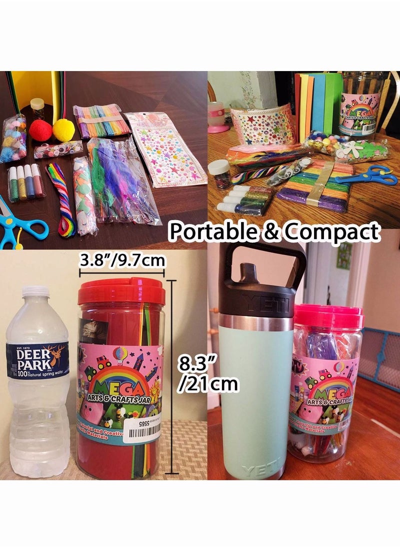 null - 1000-Piece Colourful Creative Art And Craft Supplies For Kids Age 3 4 5 6 7 8 9 For Classroom And Home Projects 3.94x1.97x1.97inch - Image 1