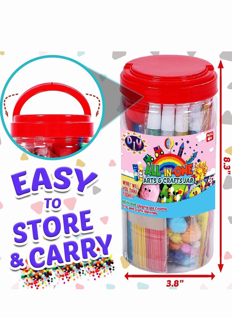 null - 1000-Piece Colourful Creative Art And Craft Supplies For Kids Age 3 4 5 6 7 8 9 For Classroom And Home Projects 3.94x1.97x1.97inch - Image 1
