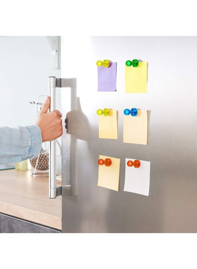 HOMESTAR 60 PCS Colorful Strong Magnetic Push Pin Magnets, Office Classroom Magnets,6 Assorted Color, Perfect to use as Kitchen Home and School, Map Magnets,Whiteboard Magnets - Image 2