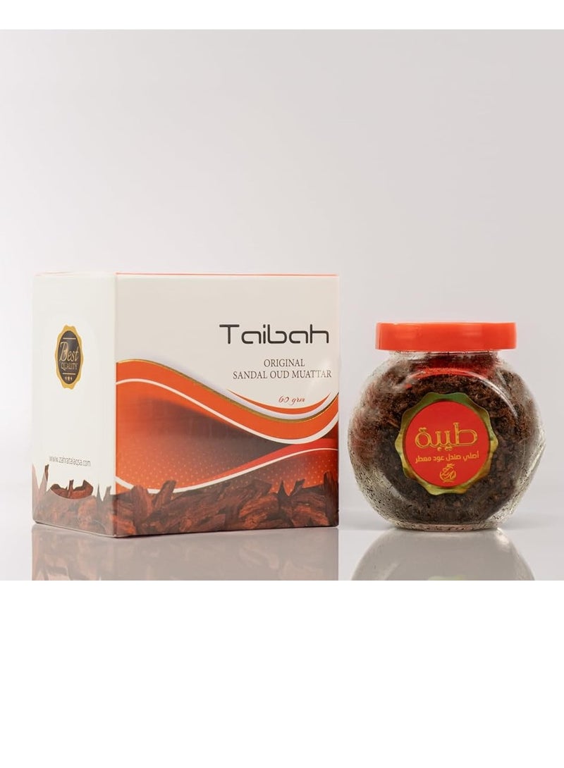Zahrat Al Aqsa Bakhoor Taibah Sandalwood 60g Mukhallat Sandalwood Bakhoor Premium Arabian Home Incense - Image 2