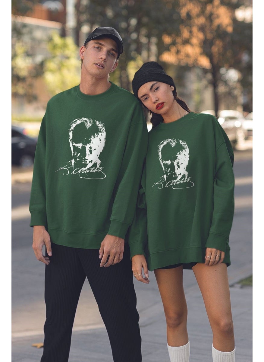 Myada - Unisex Ataturk Printed Oversize Sweatshirt 10053 - Image 1