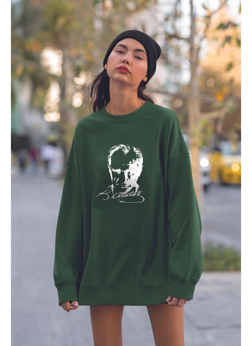 Myada - Unisex Ataturk Printed Oversize Sweatshirt 10053 - Image 1