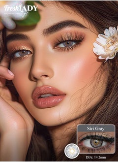 Freshlady Siri Gray 14.20mm Colored Contact Lenses 1 Year Disposable for Daily Wear