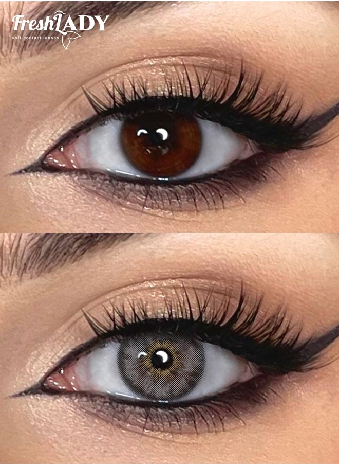 FreshLady - Freshlady Siri Gray 14.20mm Colored Contact Lenses 1 Year Disposable for Daily Wear - Image 1