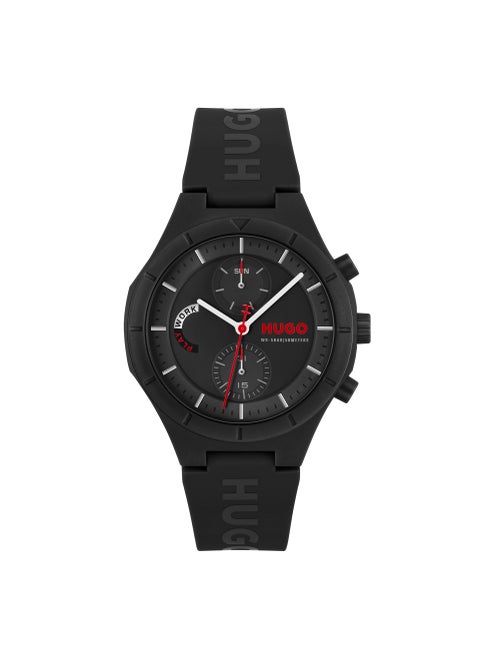 Lit Multi Pu Strap Analog Watch